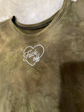 Load image into Gallery viewer, XXL/XXXL Hemp Fleece “Fuck off” Embroidered Long Sleeve Wazil_ collab