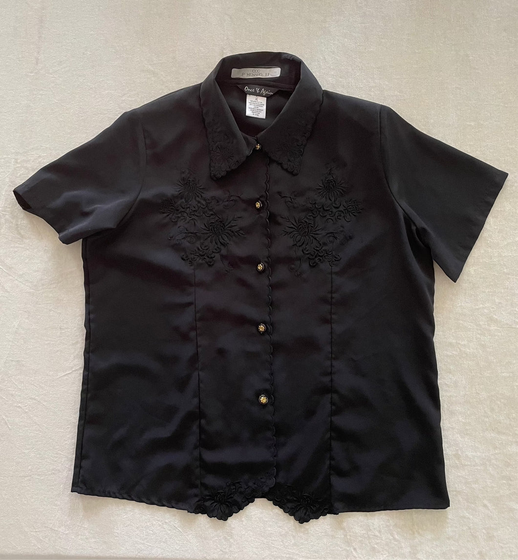 XL Vintage embroidered ‘Once Again ’ button down