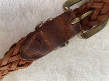 Load image into Gallery viewer, Vintage leather braided belt