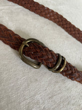 Load image into Gallery viewer, Vintage leather braided belt