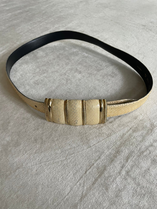 Vintage authentic snake skin belt