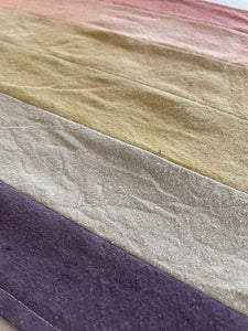 Second hand handmade linen rainbow wall flag